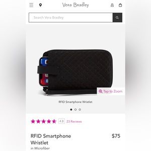 RFID Smartphone Wristlet Black